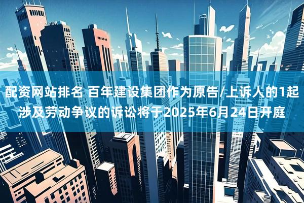 配资网站排名 百年建设集团作为原告/上诉人的1起涉及劳动争议的诉讼将于2025年6月24日开庭