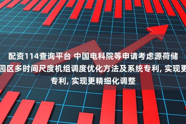 配资114查询平台 中国电科院等申请考虑源荷储匹配的工业园区多时间尺度机组调度优化方法及系统专利, 实现更精细化调整